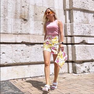 Zara multicolored high waisted shorts